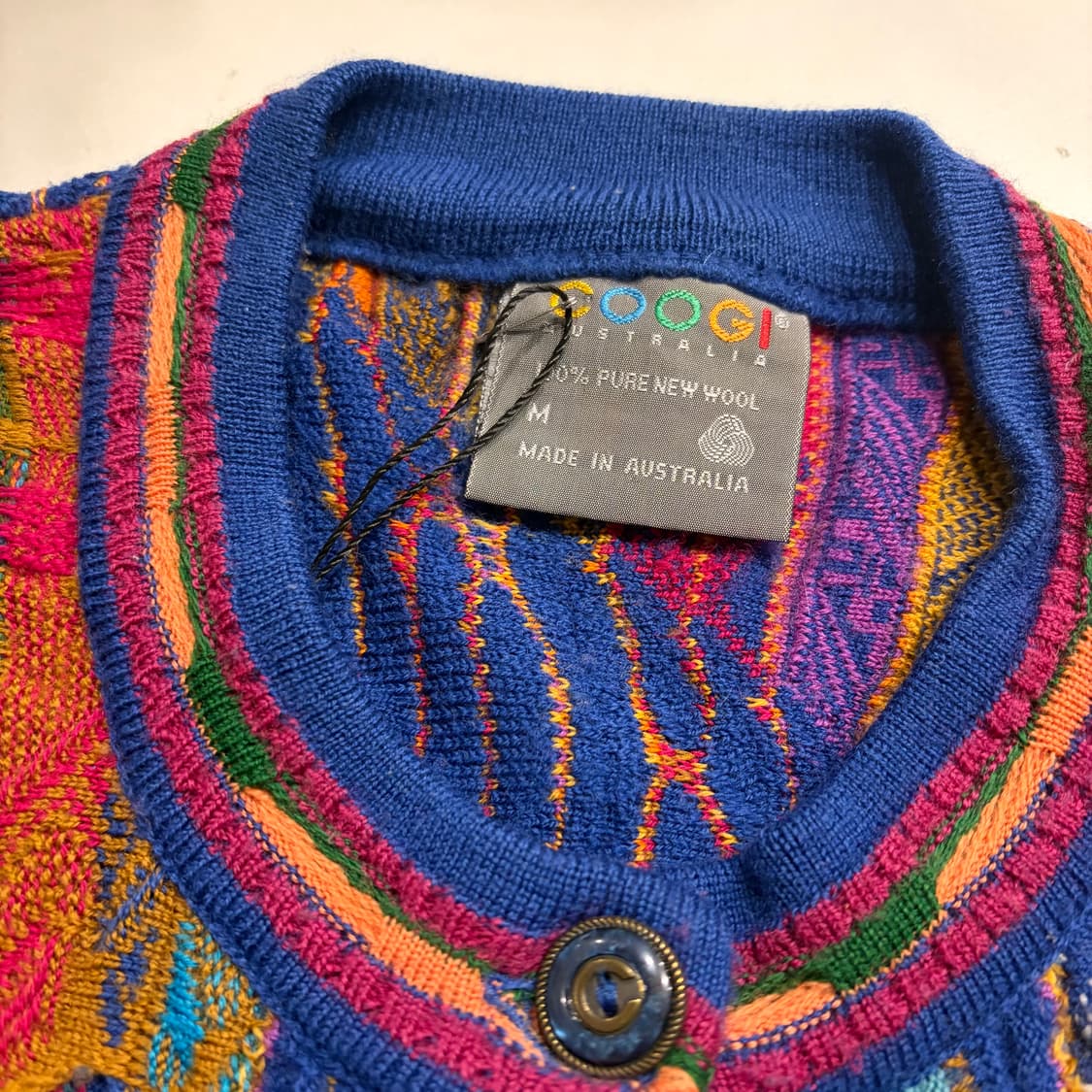 [M] COOGI 쿠지 빈티지 컬러풀 니트 가디건 B581 상품이미지4