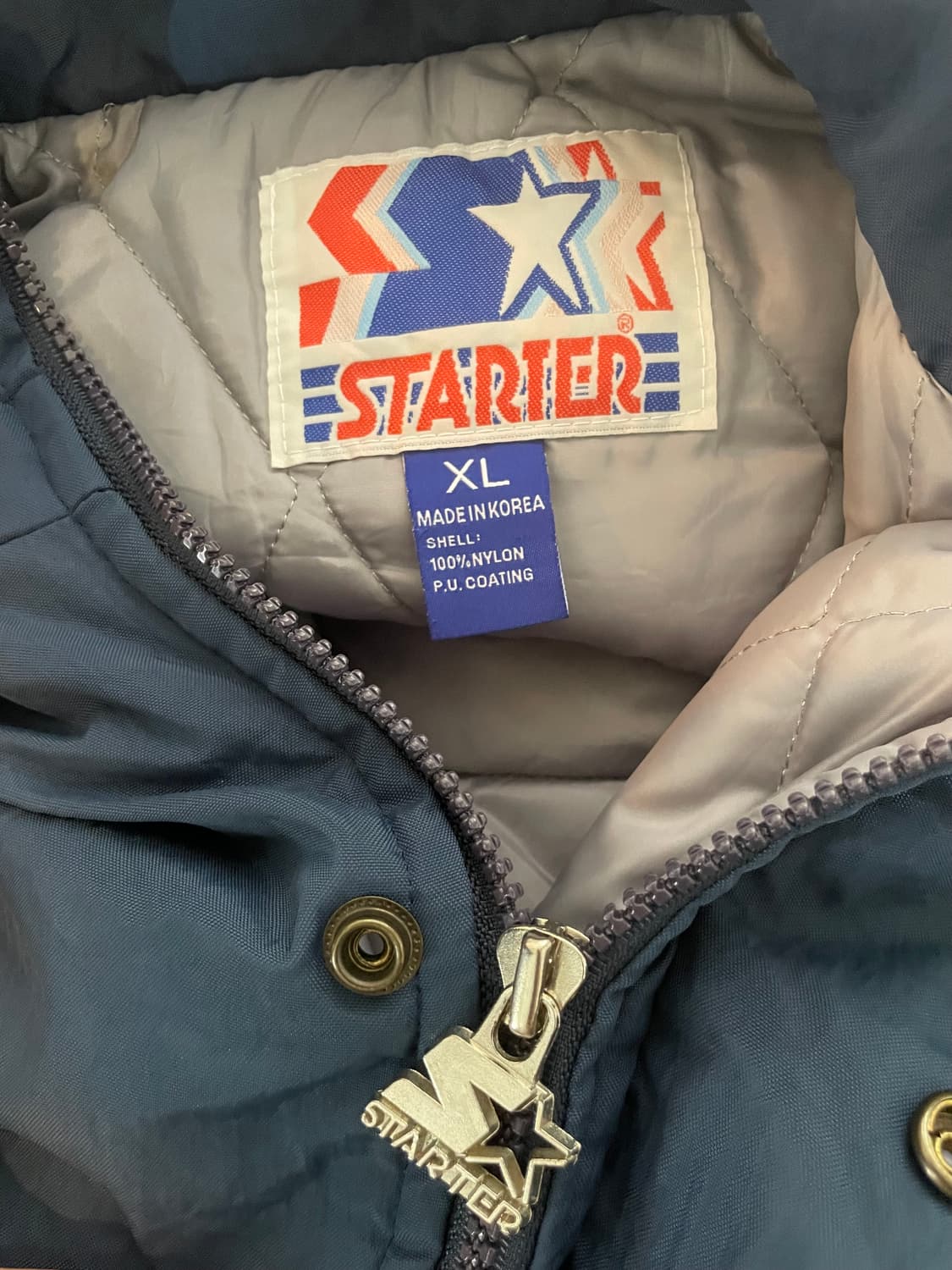 90년대 starter 스타터 뉴욕 양키스 누빔 점퍼 XL 상품이미지5