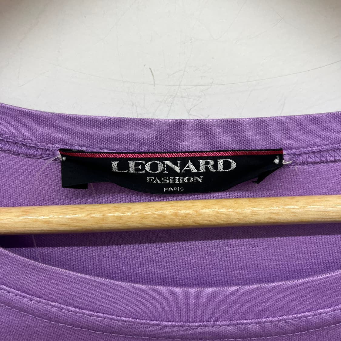 레오나드 LEONARD 퍼플 티셔츠 여L 상품이미지4