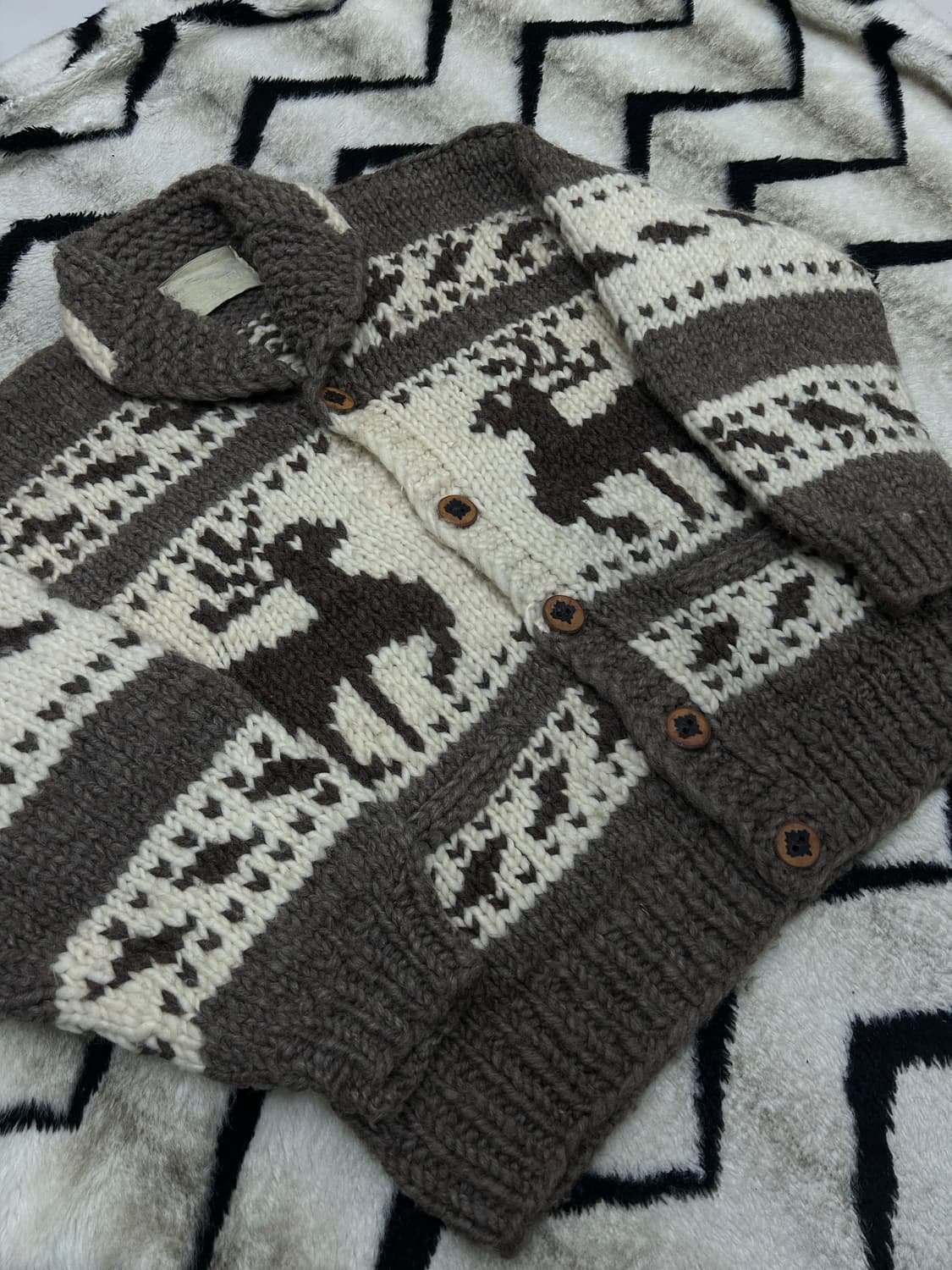 [실측XL]Reindeer Canada 숄카라 코위찬 상품이미지2