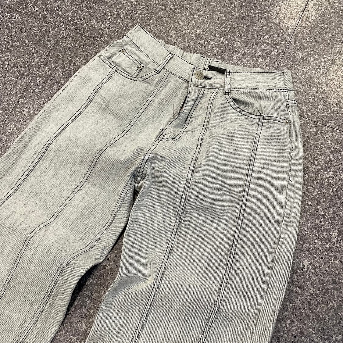 데님 절개팬츠 상품이미지2