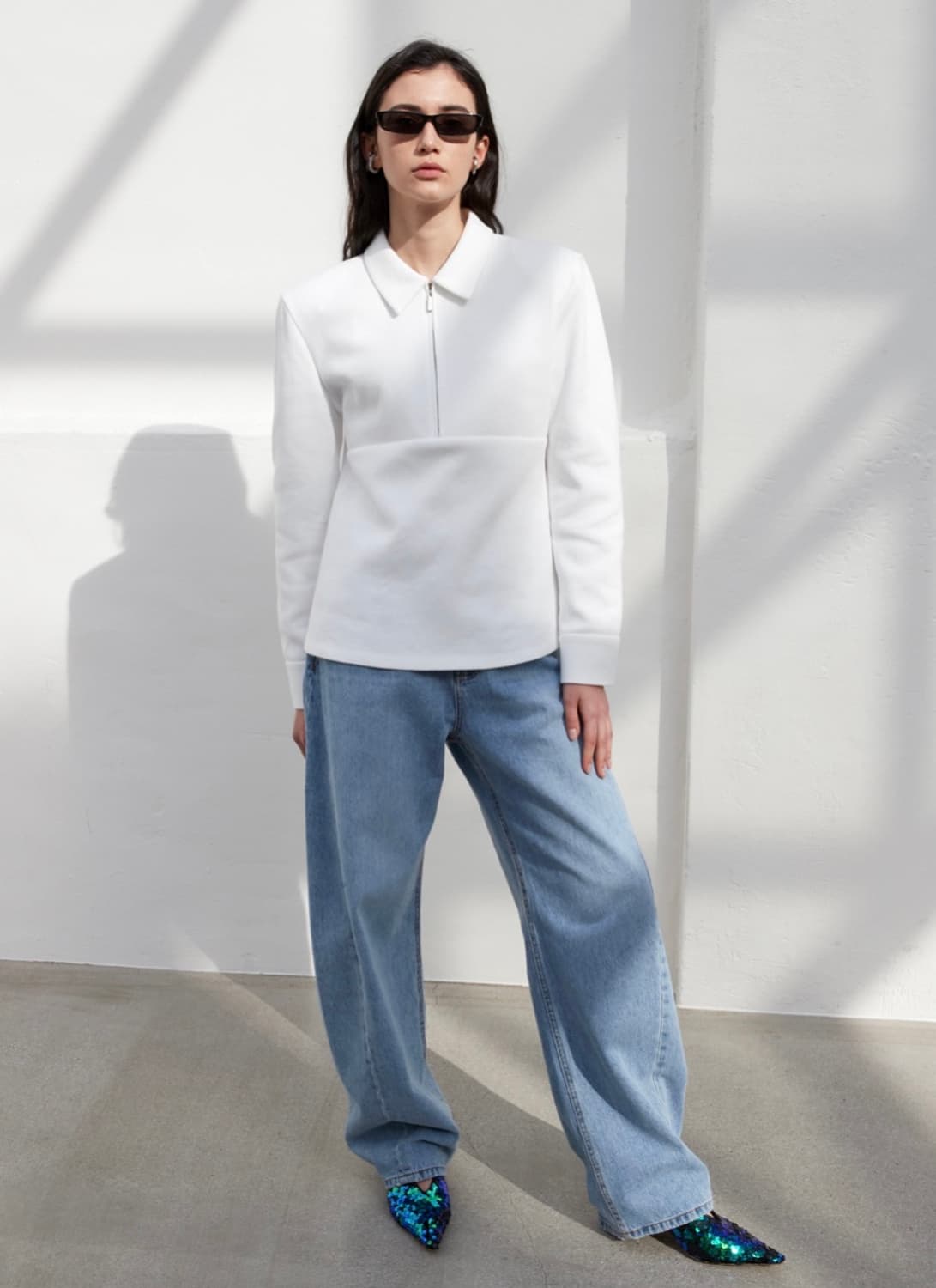 새상품) DRAGONBLUES  드래곤블루스 클래식 DB 피케 집업탑 상품이미지5