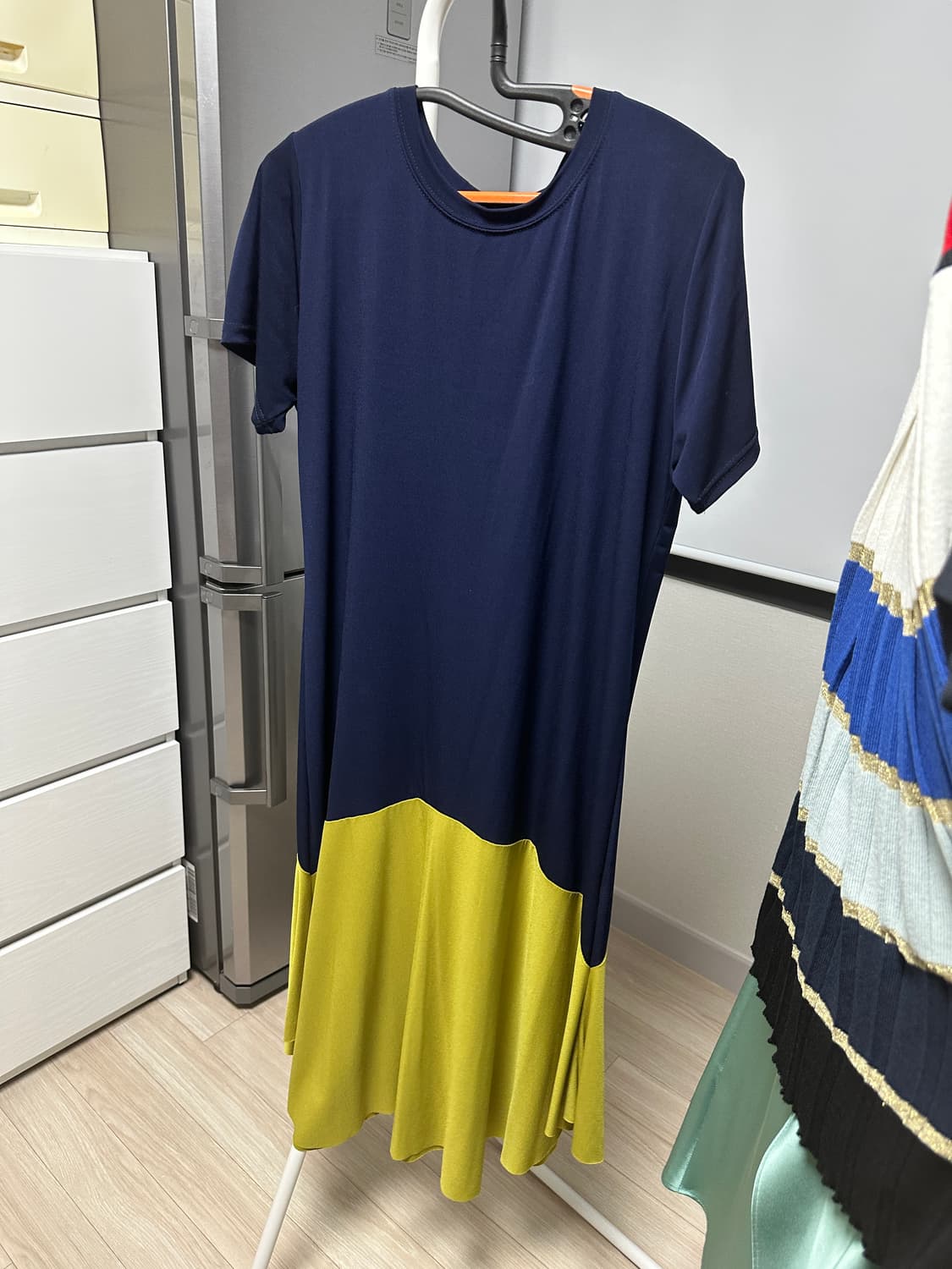 투톤 롱원피스 free사이즈 상품이미지1