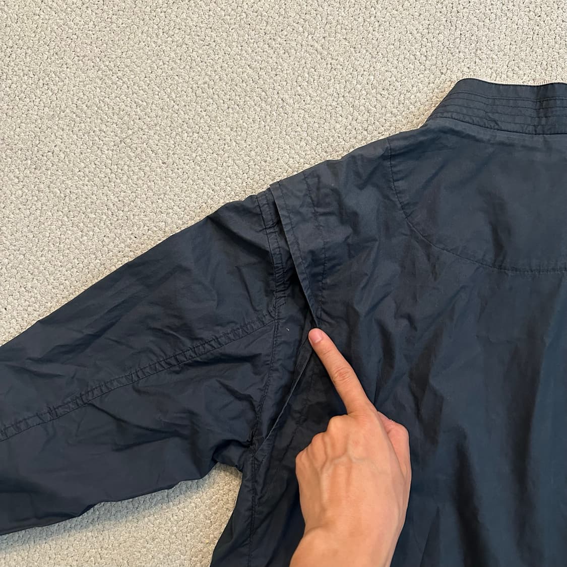 00s 제냐 Zegna 액션 플리츠 블루종 자켓 상품이미지10