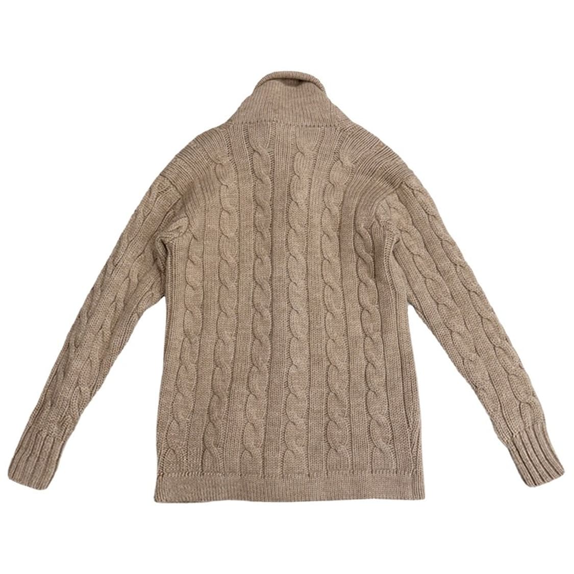 POLO 숄 카라 케이블 울 니트 가디건 M 상품이미지8