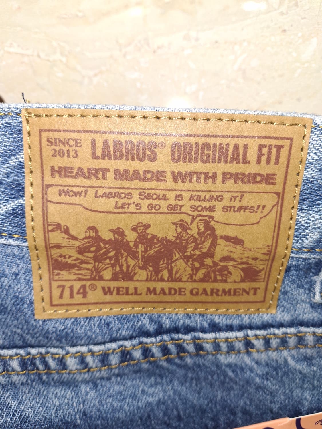 라브로스 714 오리지널핏 데님 라이트인디고 상품이미지6