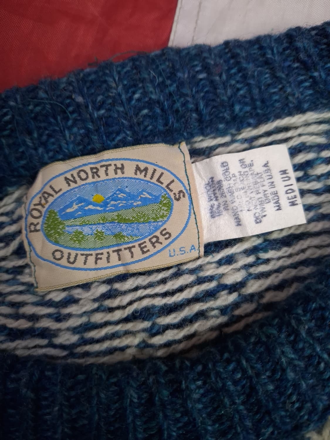 오리지날 80's 미국제조 로얄밀스미스 노르딕 울 니트 상품이미지2