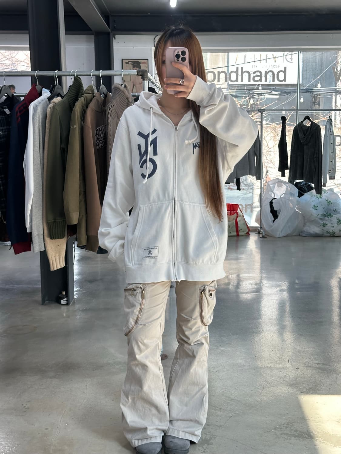 스투시 00s NYC 넘버링 후드집업 상품이미지3