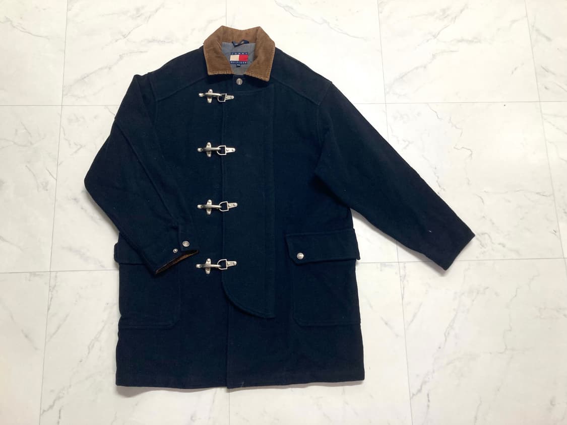 90s 타미힐피거 파이어맨 울 코트 100-105 상품이미지1