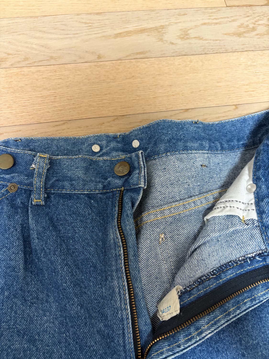 80s Lee 데님 33x30 Made in USA 상품이미지7