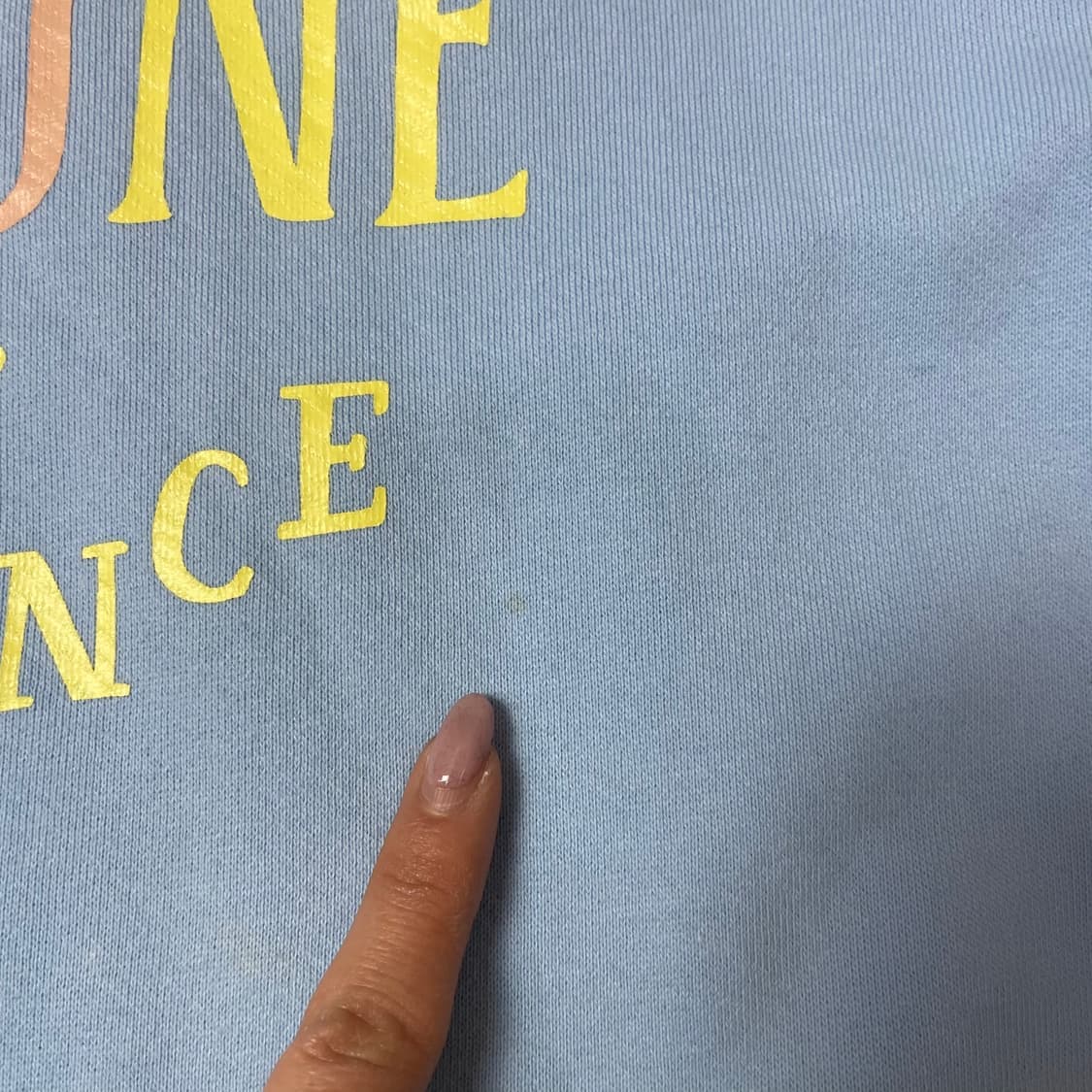 메종키츠네 스카이블루 프린팅 맨투맨 M 상품이미지4