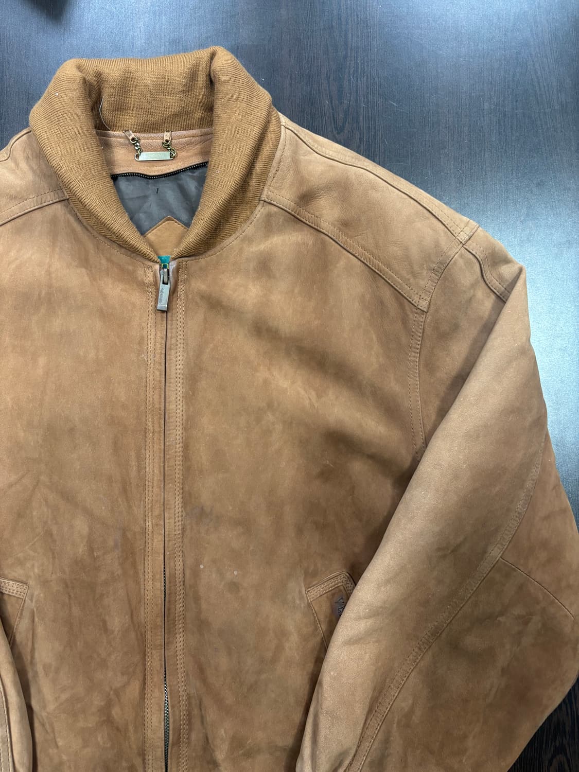 브라운 스웨이드 자켓 무스탕 상품이미지2