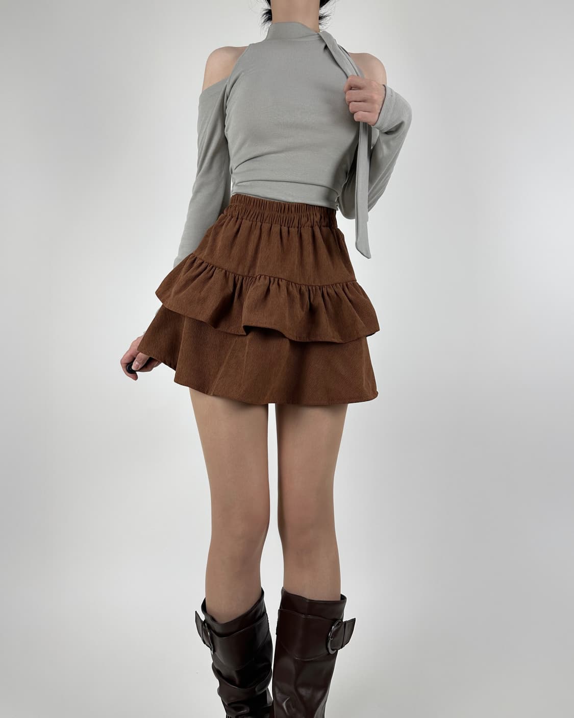 밀크 초코 캉캉 스커트 상품이미지2