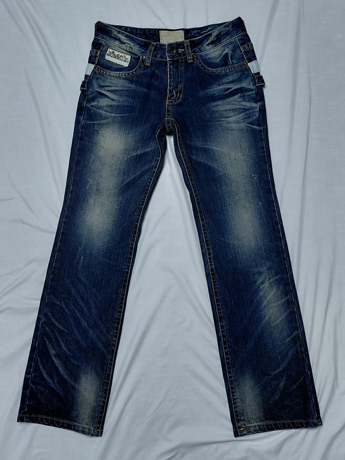 Lolita Jeans 버클 디테일 입체 포켓 데님 - M사이즈 상품이미지1