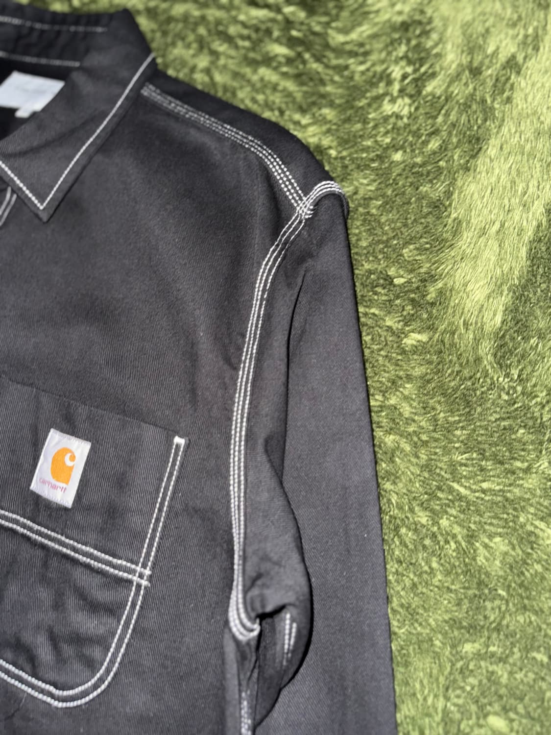 [XL] 칼하트 WIP Chalk 초크 스티치 셔츠 자켓 블랙 상품이미지4