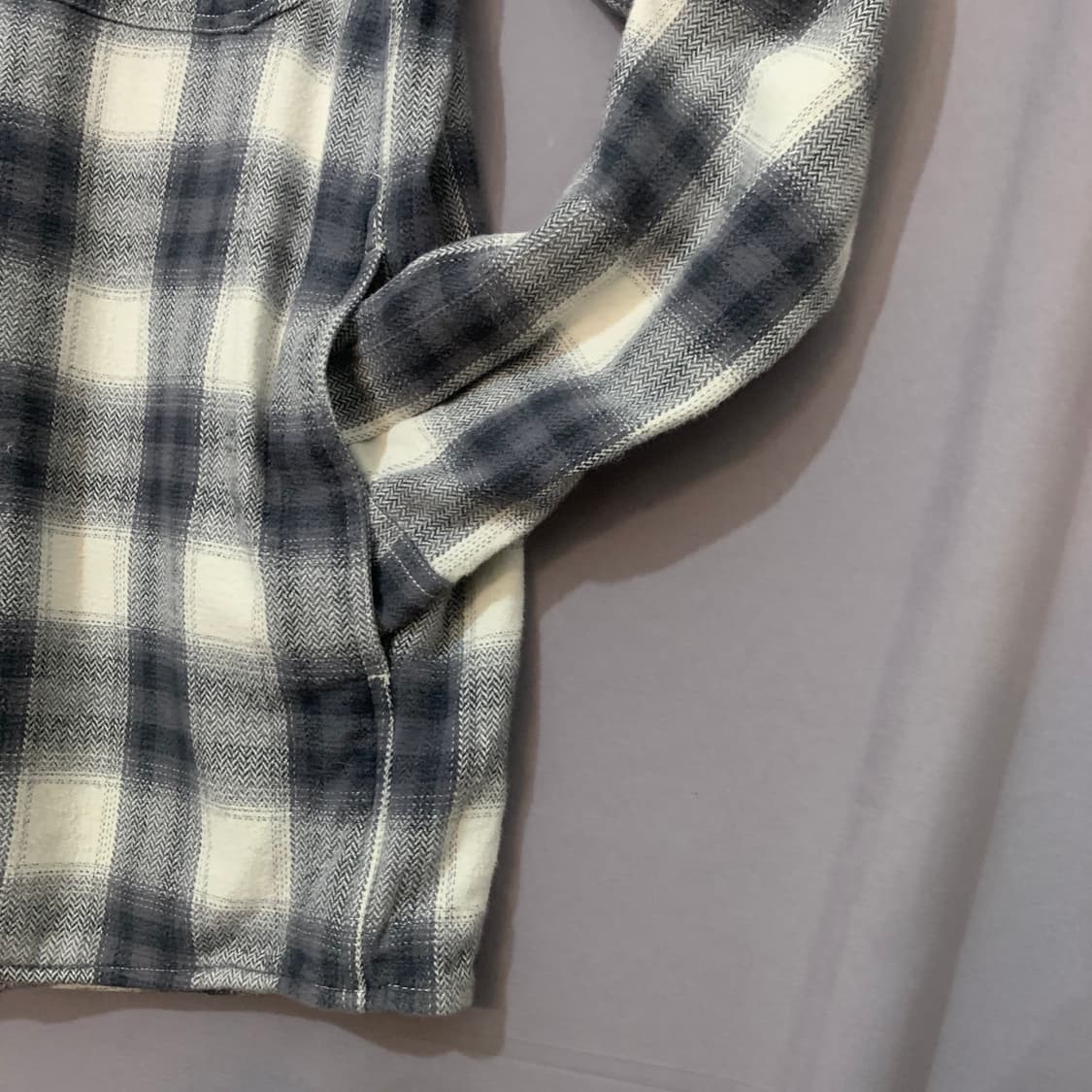 L EPIGRAM 에피그램 옴브레 체크 셔츠 자켓 셔켓 상품이미지4