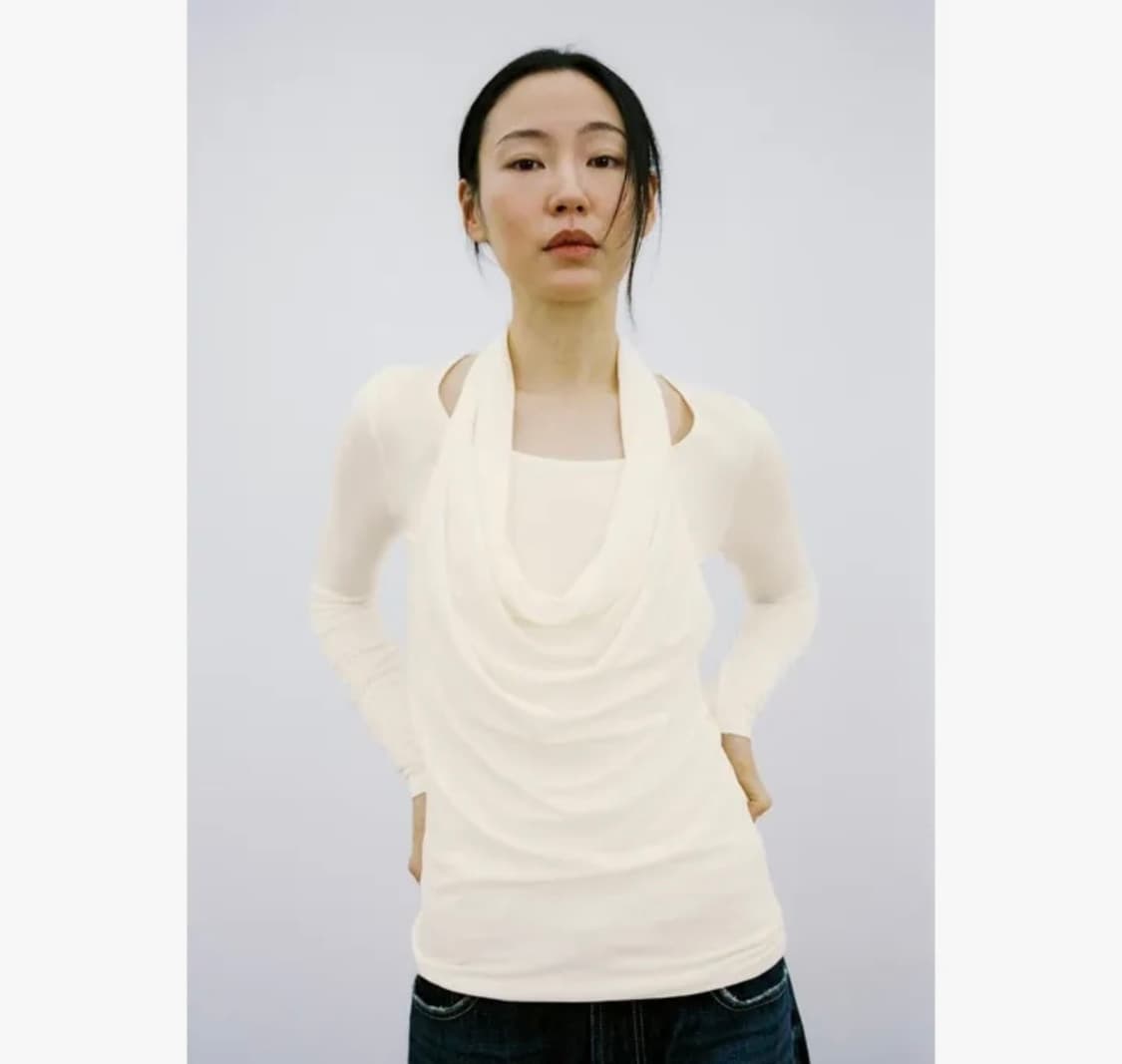 자라 레이어드 홀터 탑 자라 더블 롱 슬리브 티셔츠 S 상품이미지1