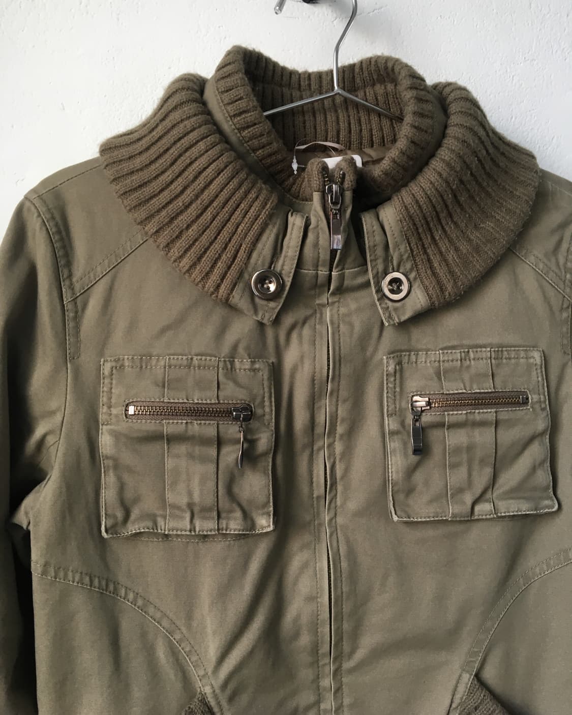 Ribbed point high neck jacket 상품이미지3