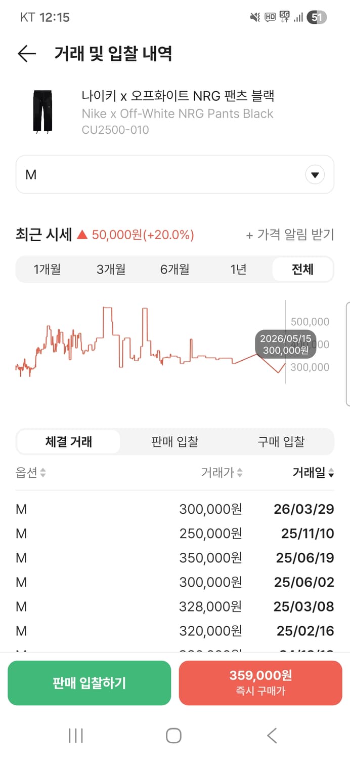 나이키 x 오프화이트 NRG 팬츠 블랙 M사이즈 상품이미지2