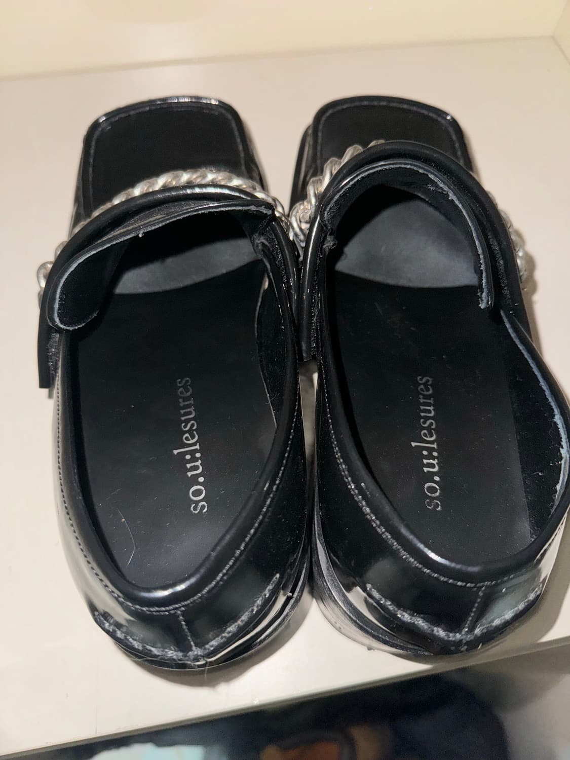 쏘유레슈어 스퀘어 더비 270 블랙 상품이미지5