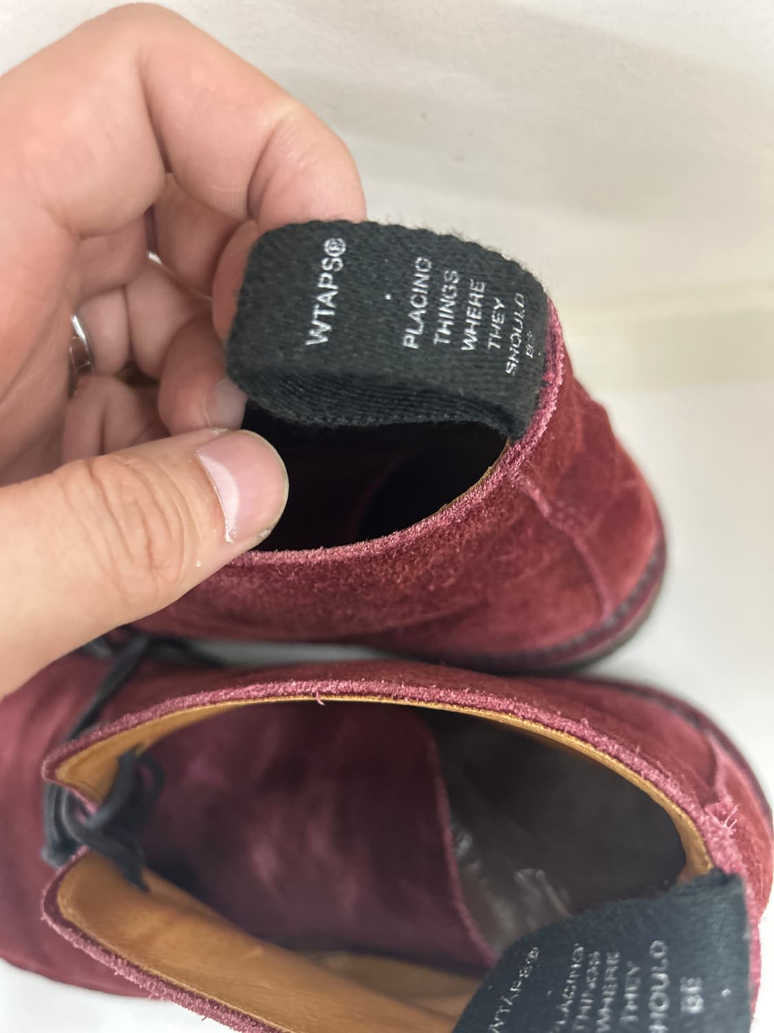 더블탭스 WTAPS 버건디 크레페솔 데저트 부츠 9 상품이미지3