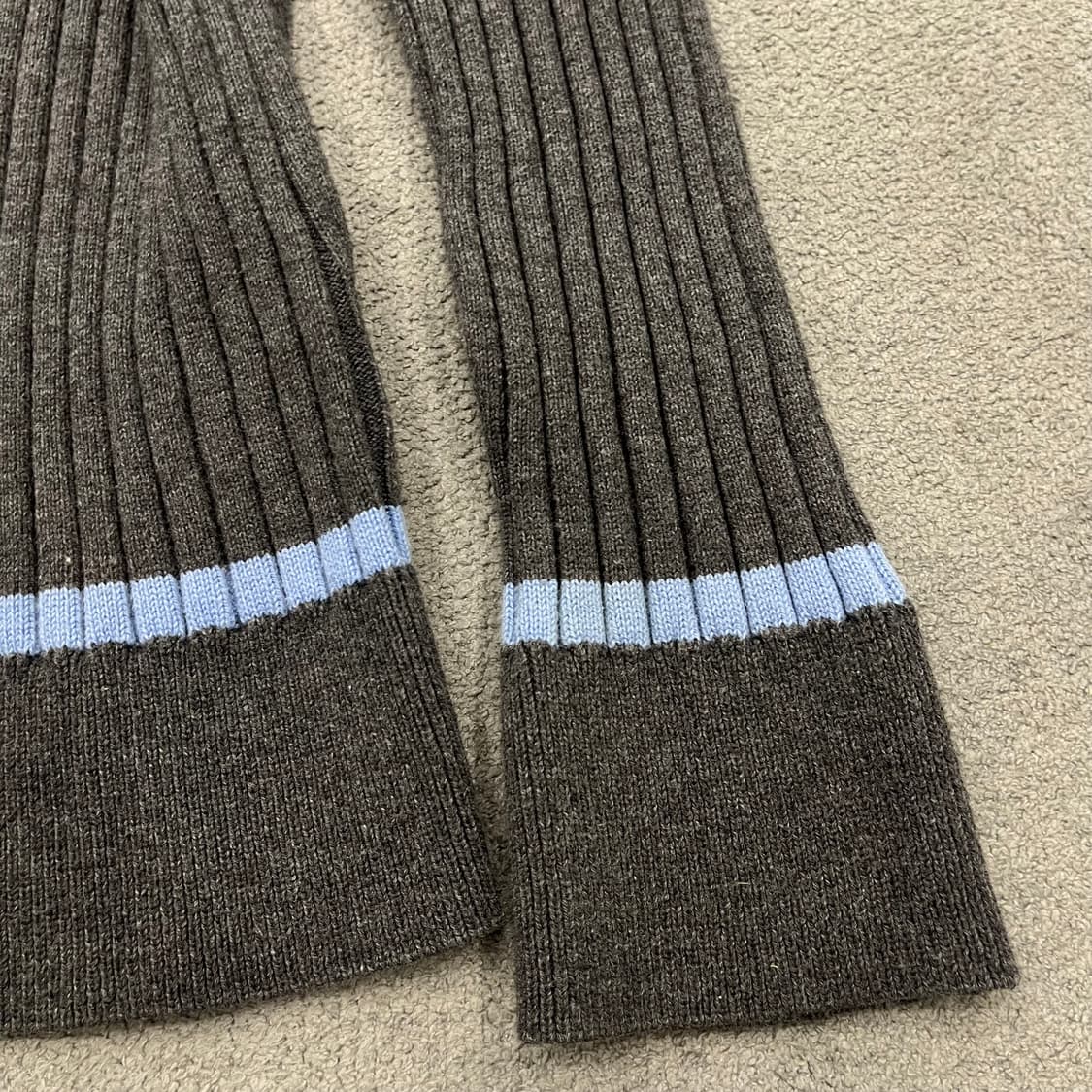 S 에디바우어 투웨이 배색 니트집업자켓 상품이미지3