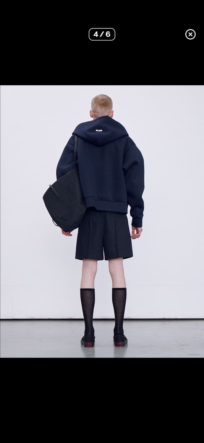 렉토 재패니즈 네오프렌 로고치 후드 네이비 상품이미지2