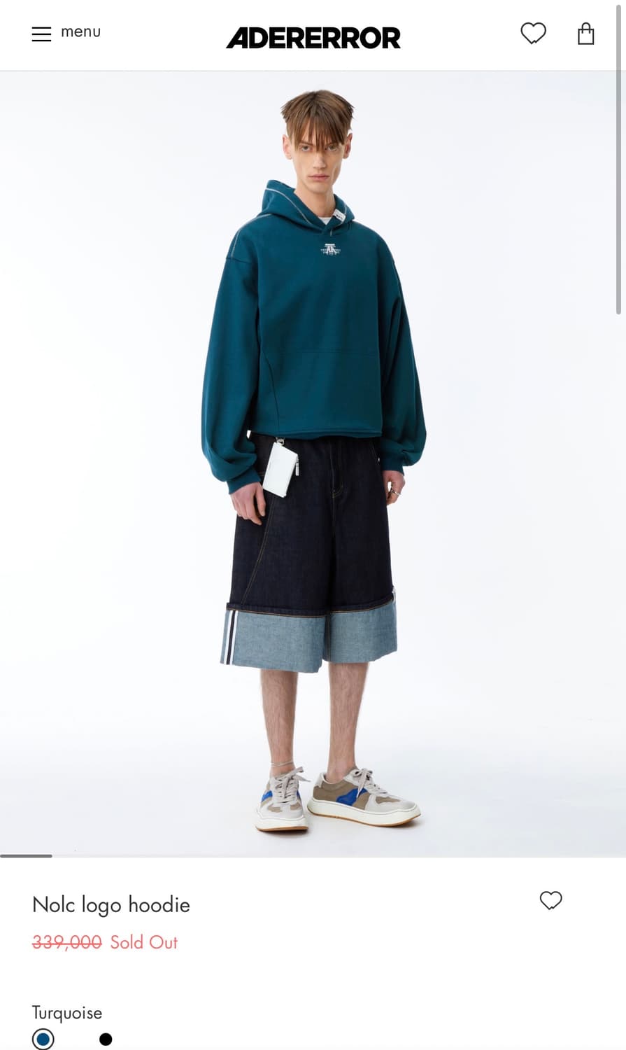 [ADER] 아더에러 Nolc logo hoodie M 새제품 상품이미지3