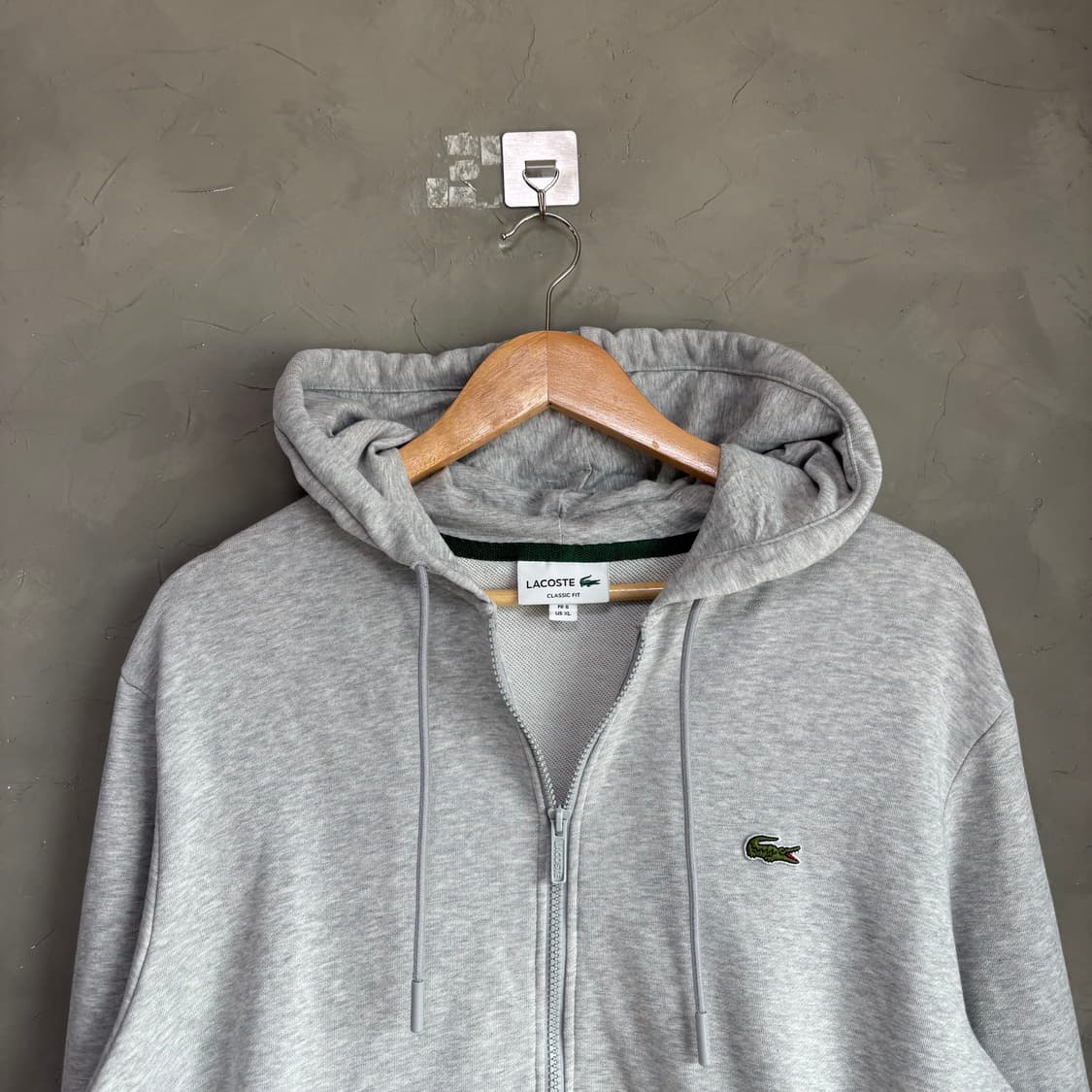 라코스테 후드집업 멜란지그레이 상품이미지2