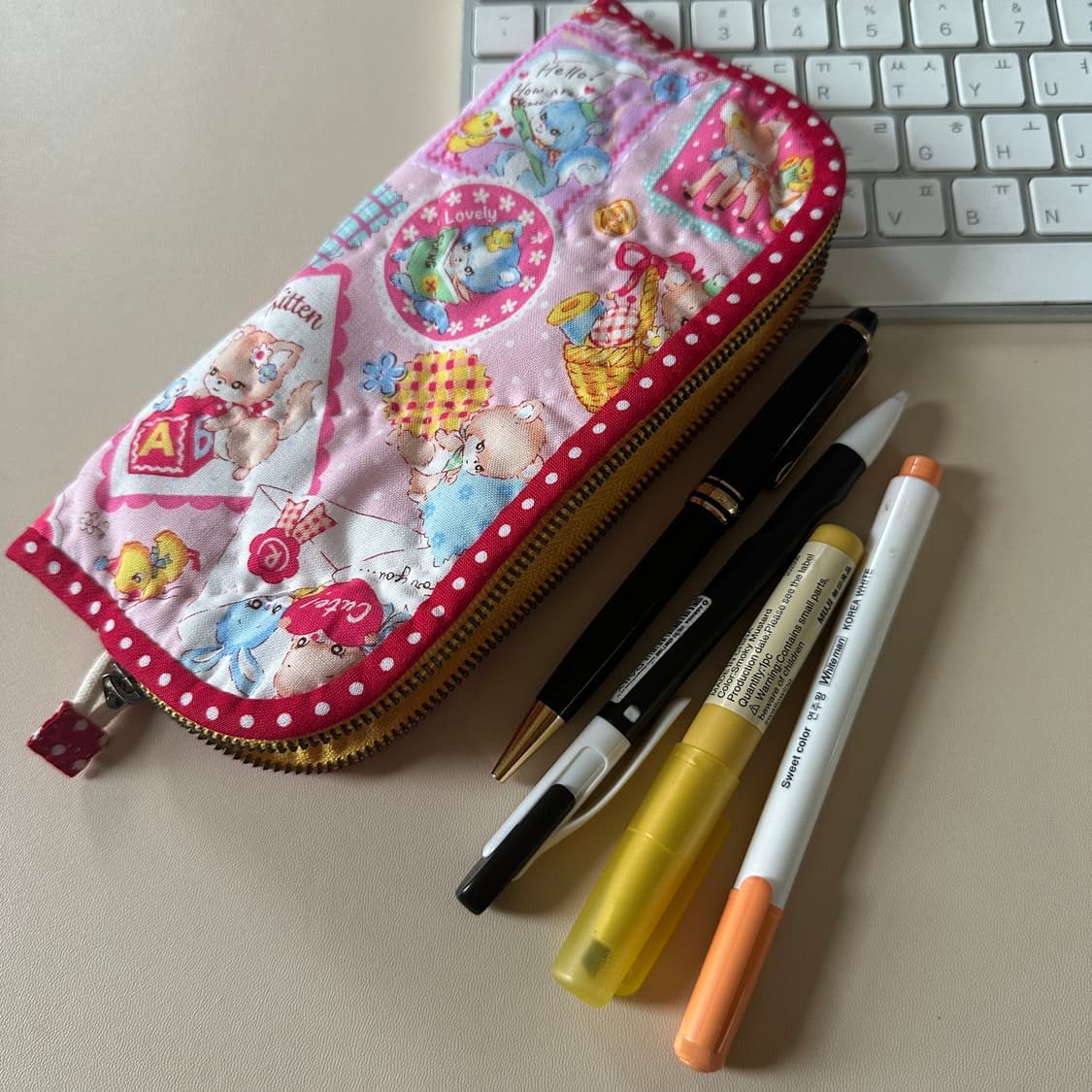 마츠야마 원단 필통 / 퀼트 필통 / 핸드메이드 상품이미지1