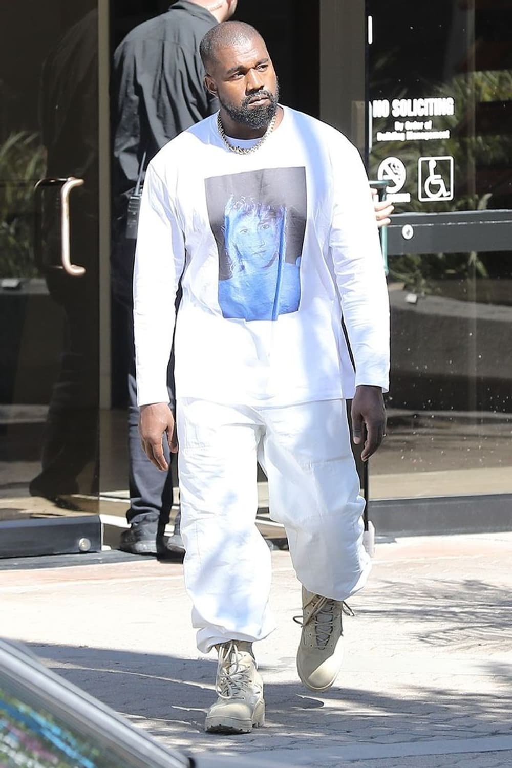 [M] 라프시몬스 19fw 블루벨벳 롱슬리브 티셔츠 상품이미지1