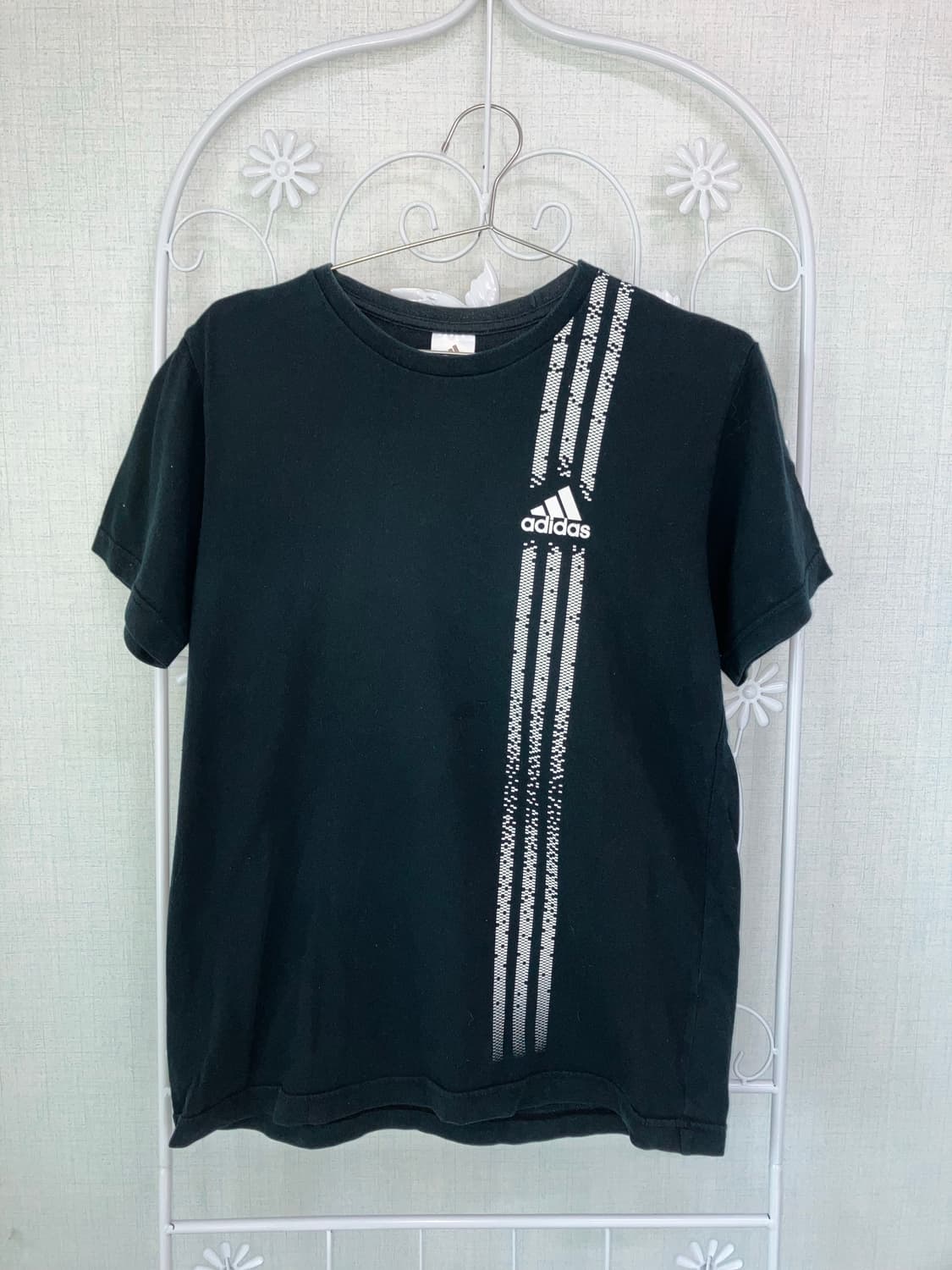 빈티지 블랙 아디다스 반팔 티셔츠 y2k 스트릿 갸루 펑키502   상품이미지1