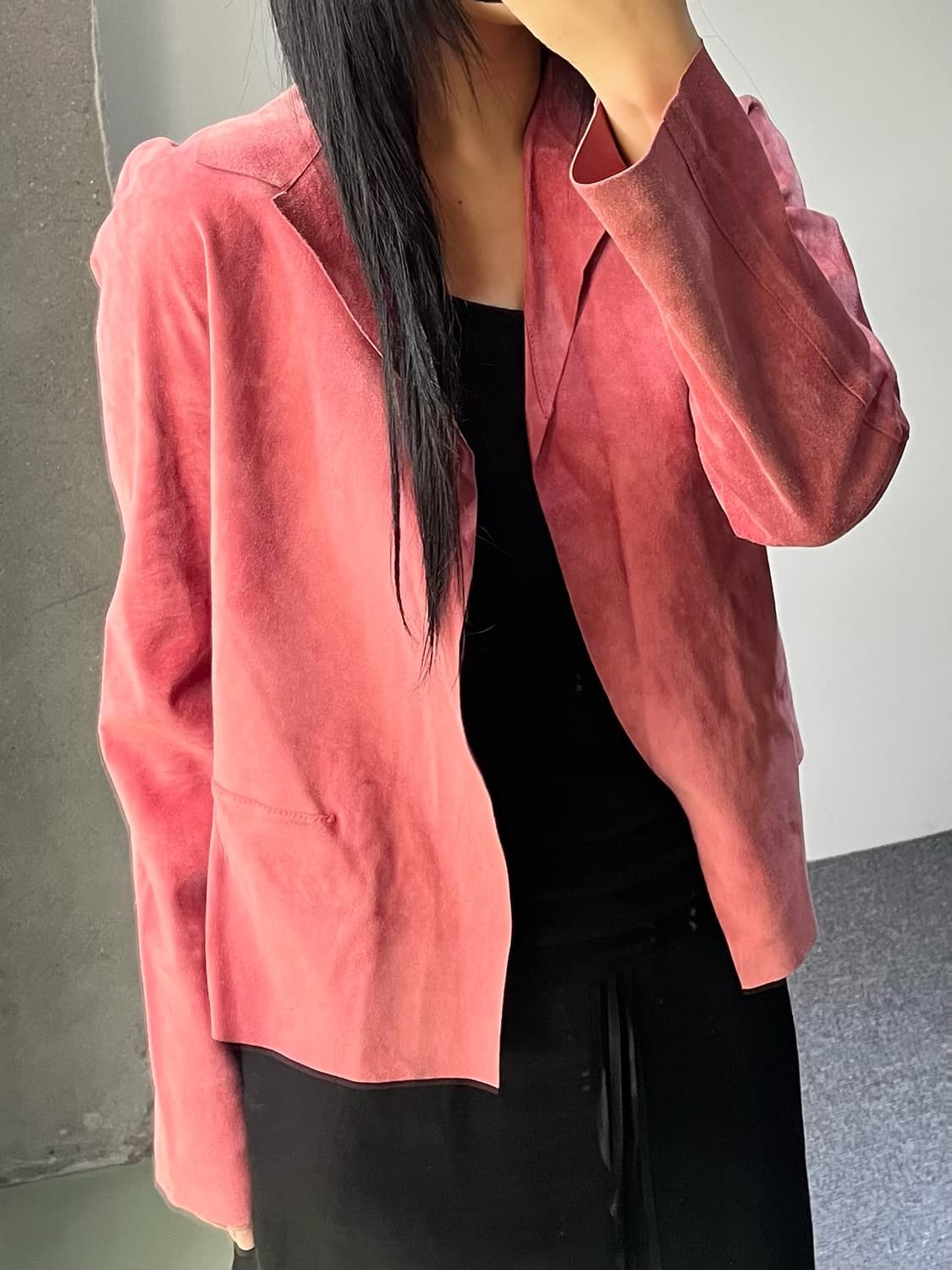 마르니 핑크 스웨이드 레더 자켓 상품이미지2