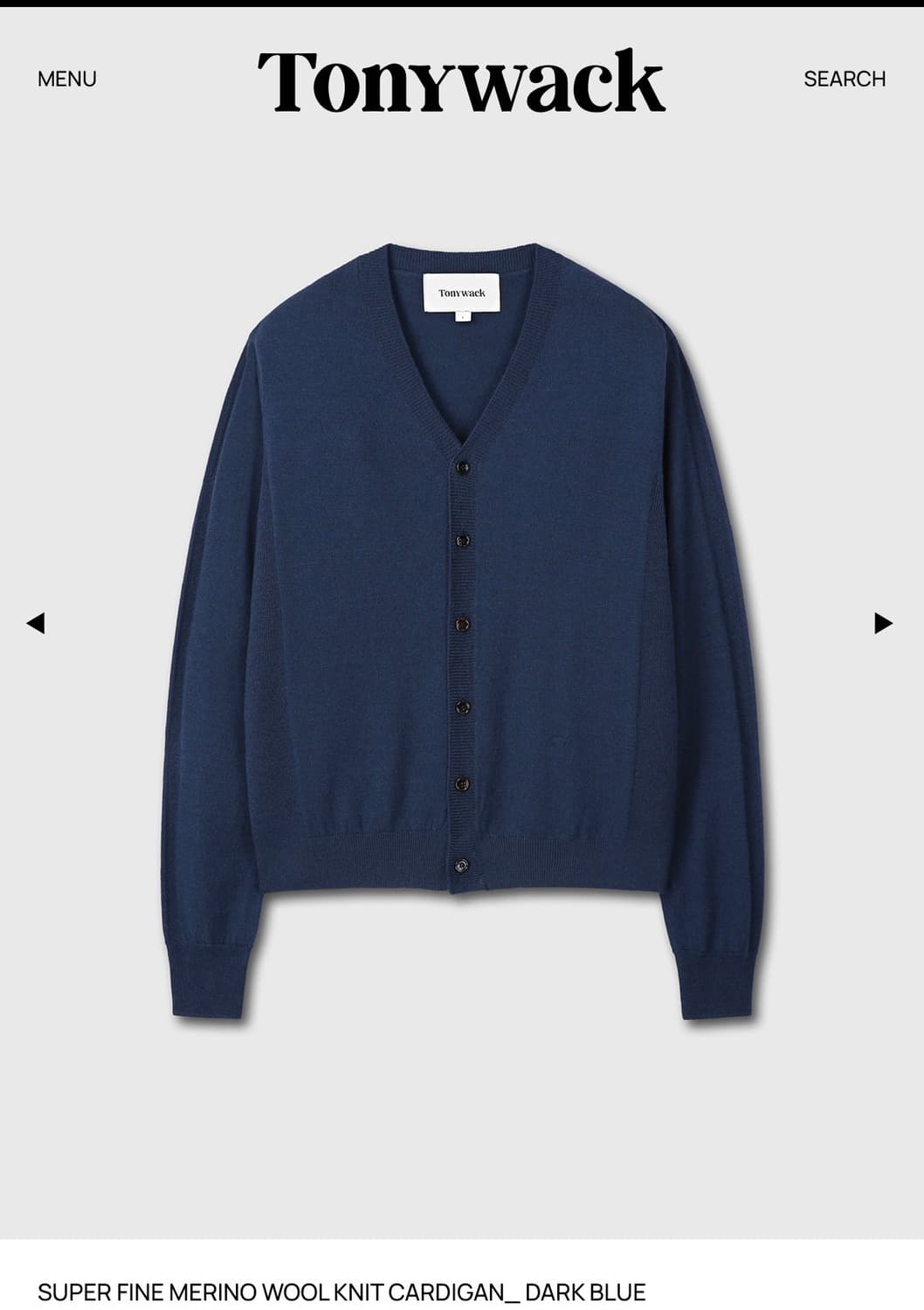 [토니웩] 가디건 Dark blue XL 상품이미지2