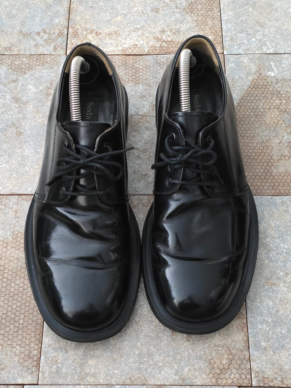 (270)소다 옴므 페이턴트 더비 슈즈 상품이미지2
