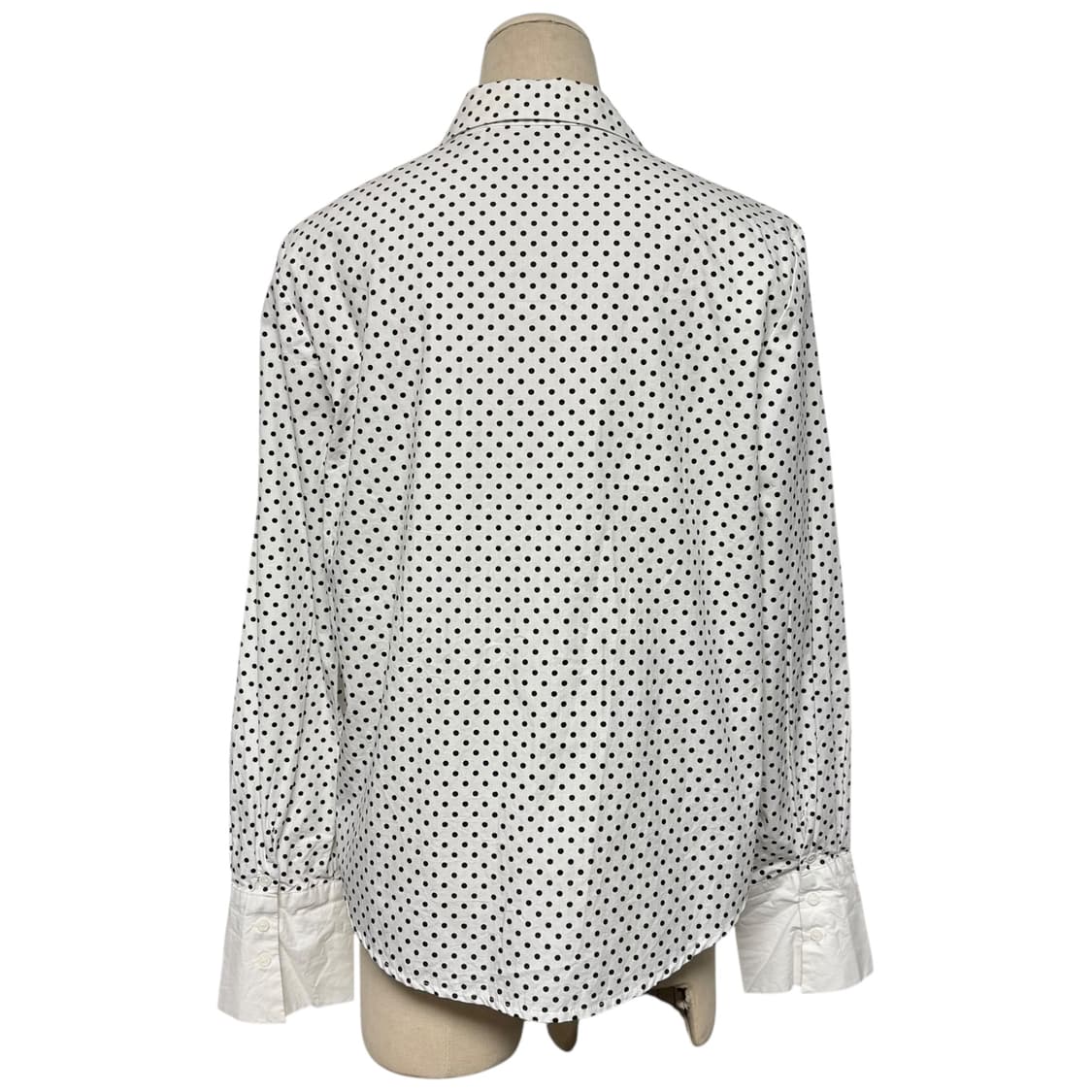 3835 꼼데가르송 화이트 도트 하트패치 긴팔셔츠 상품이미지3
