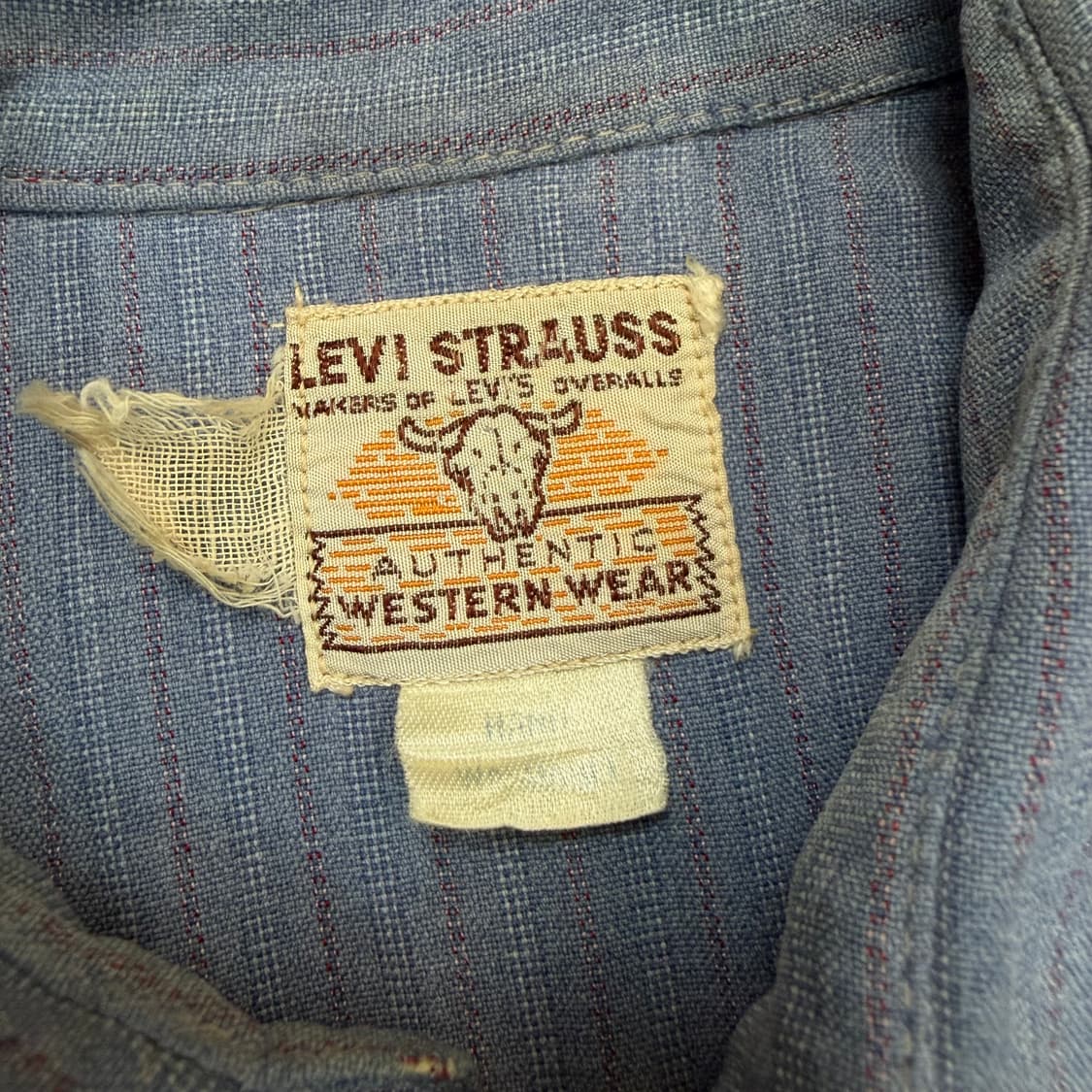 50s levis 리바이스 빈티지 웨스턴 셔츠 s 상품이미지3