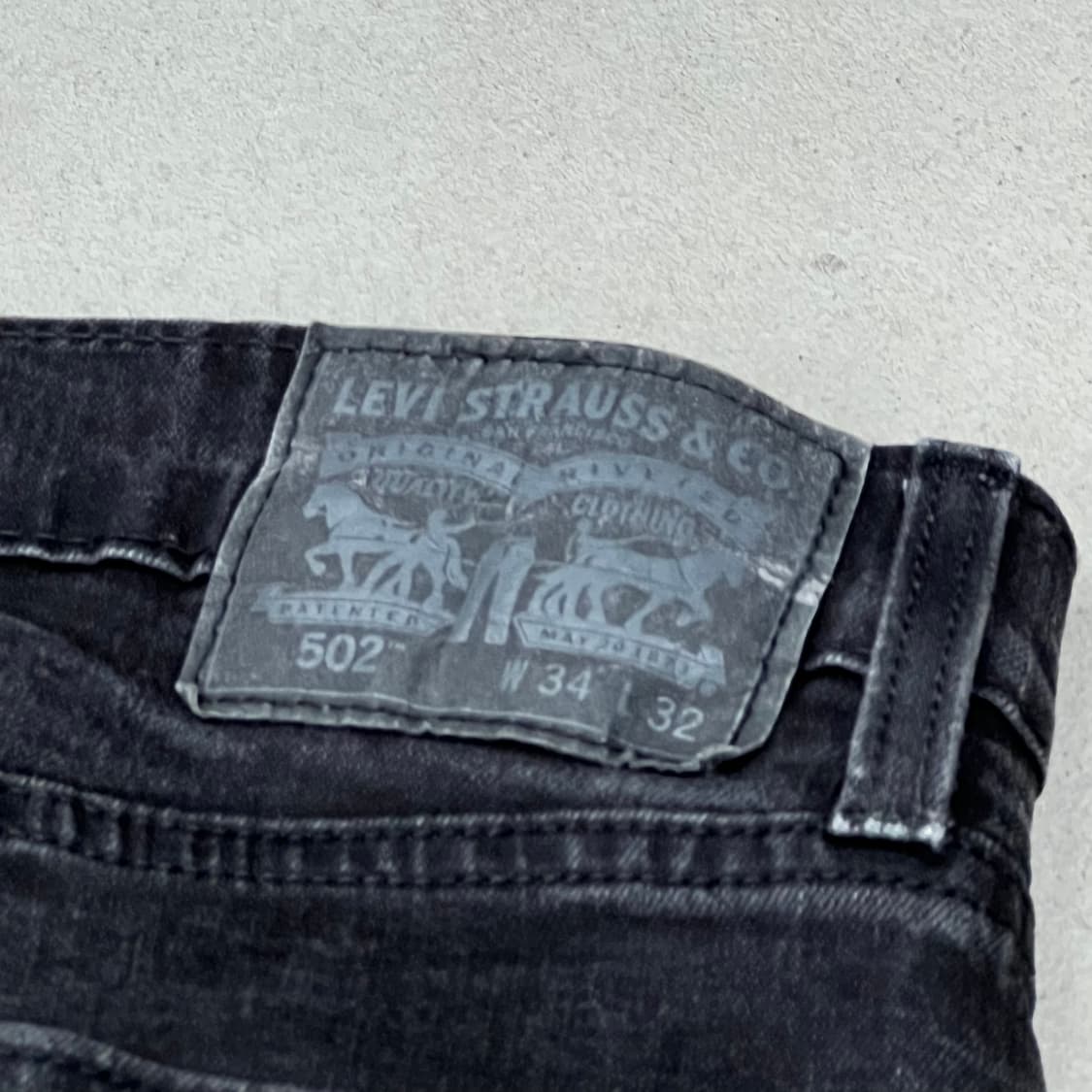 리바이스 502 흑청 데님팬츠 s09752 상품이미지5