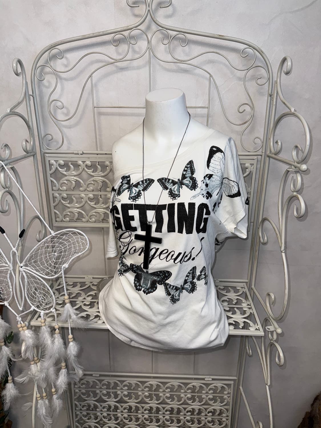 Philipp Plein white butterfly half t 상품이미지1