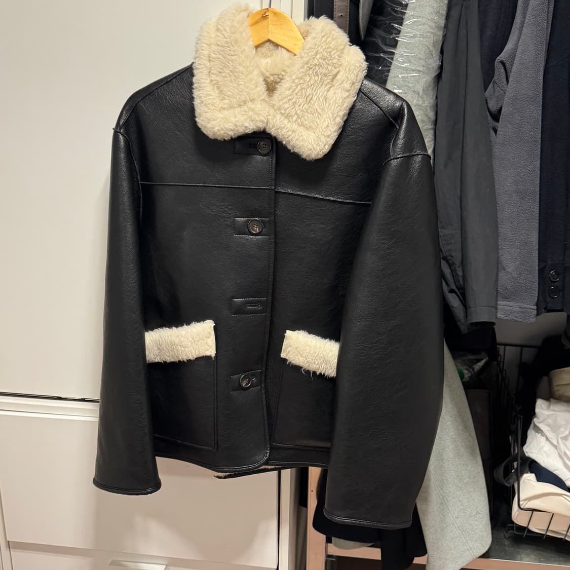 파사드패턴 빈티지 리버시블 무스탕 S 상품이미지3