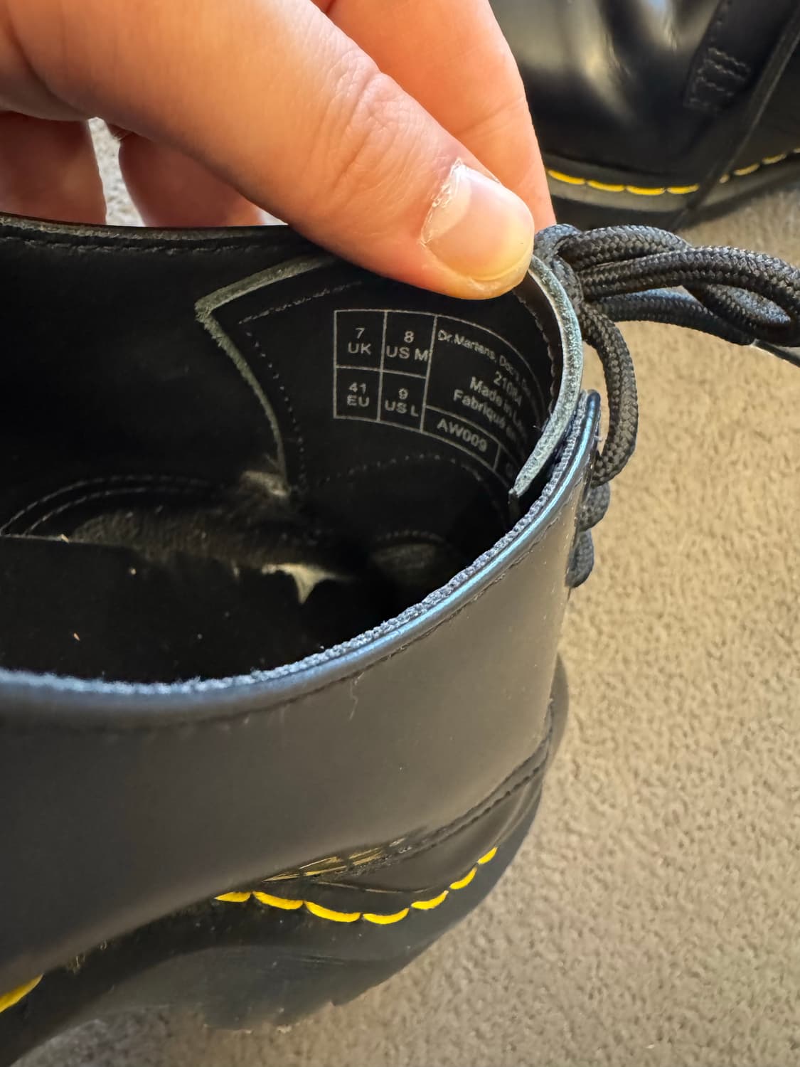 닥터마틴 1461 벡스 실착1회 처분  상품이미지3