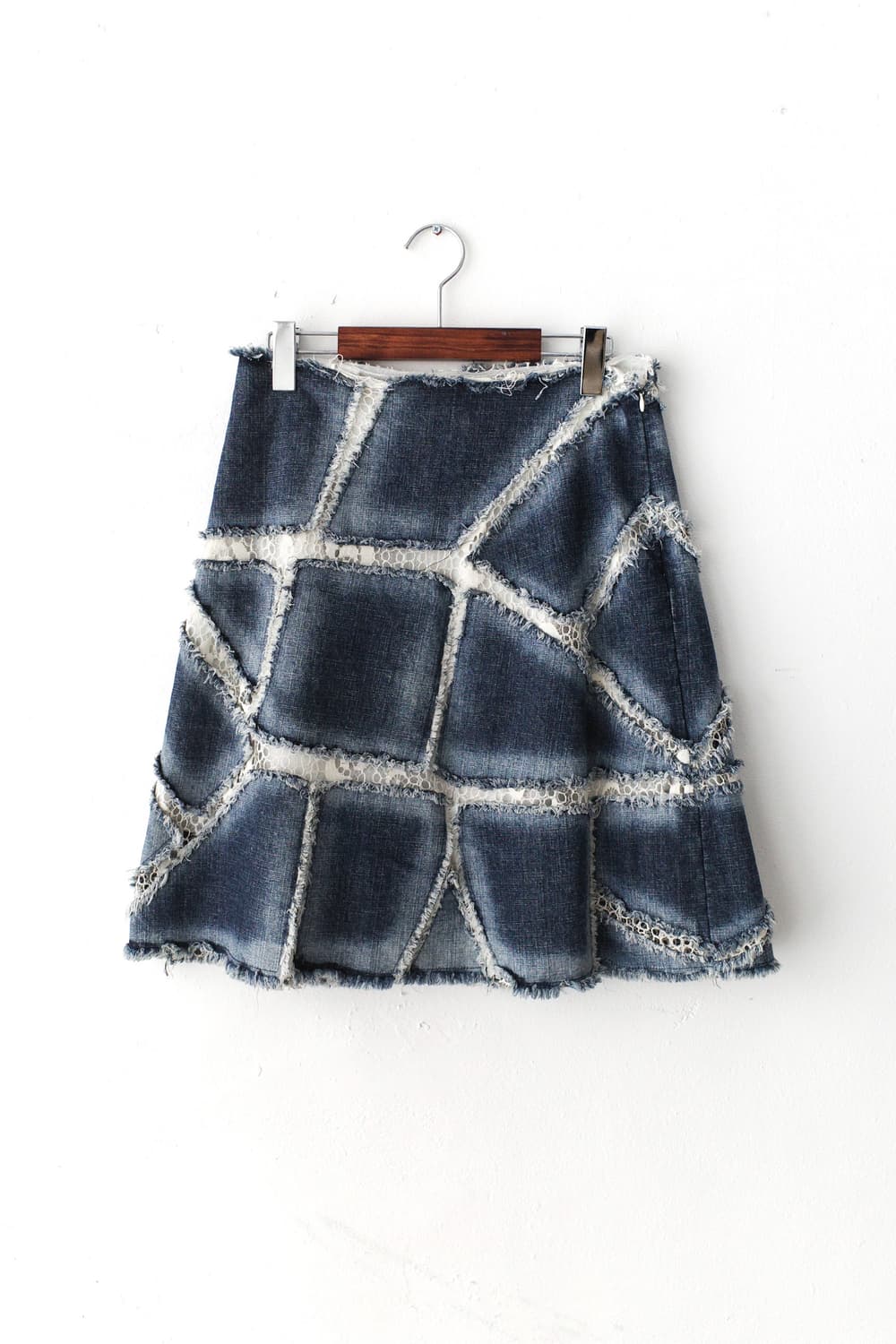damage patch denim skirt 상품이미지1