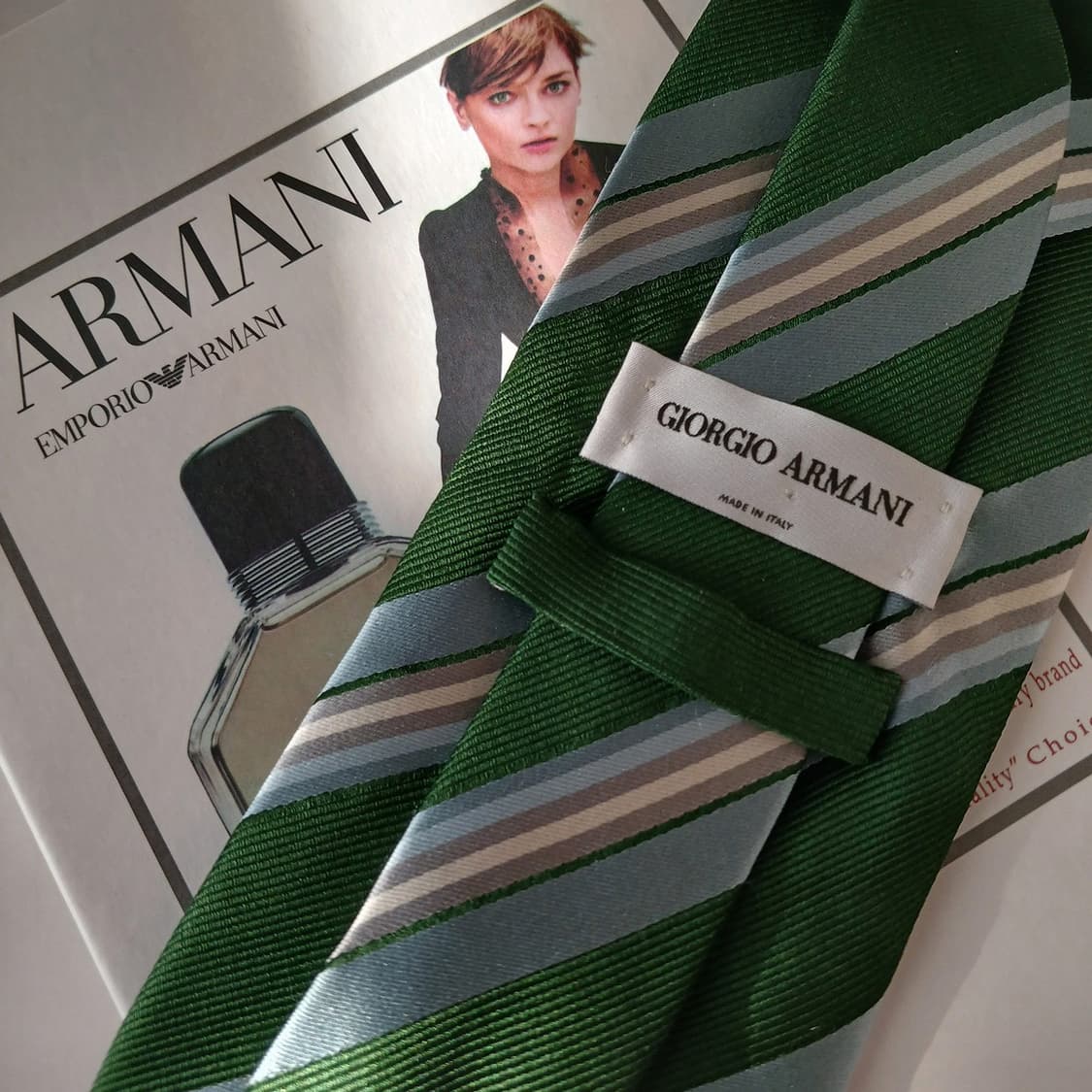 조르지오아르마니 실크 스트라이프 넥타이 9.6cm A+~A등급A19175 상품이미지5