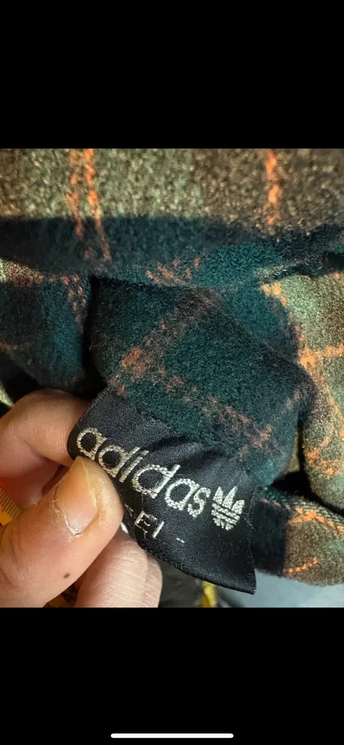 아디다스 빈티지 그린 체크 리버시블 자켓 H1709 상품이미지7