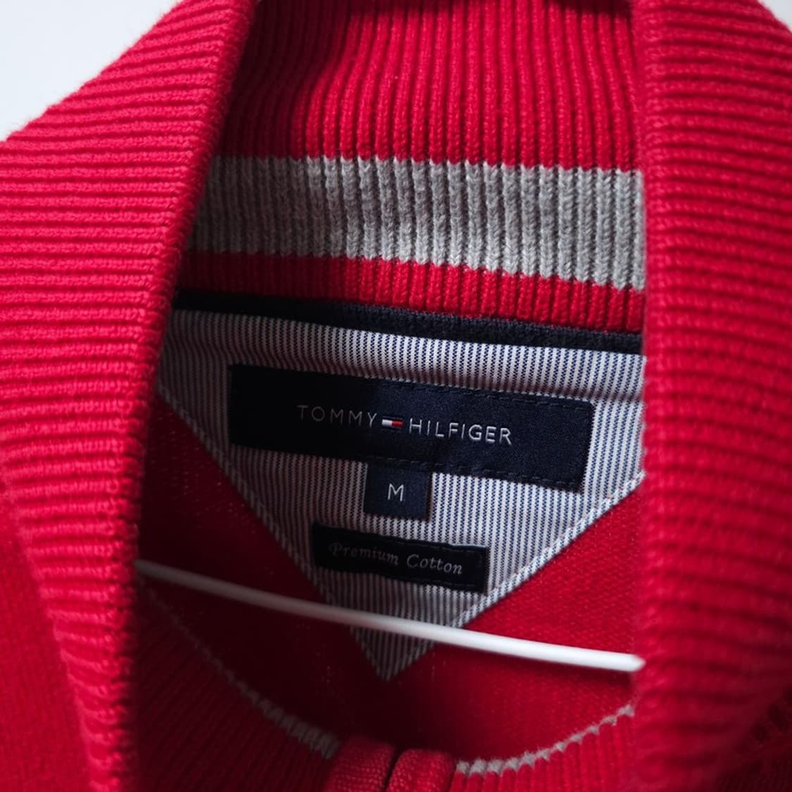 타미힐피거 레드 코튼집업 M 상품이미지3