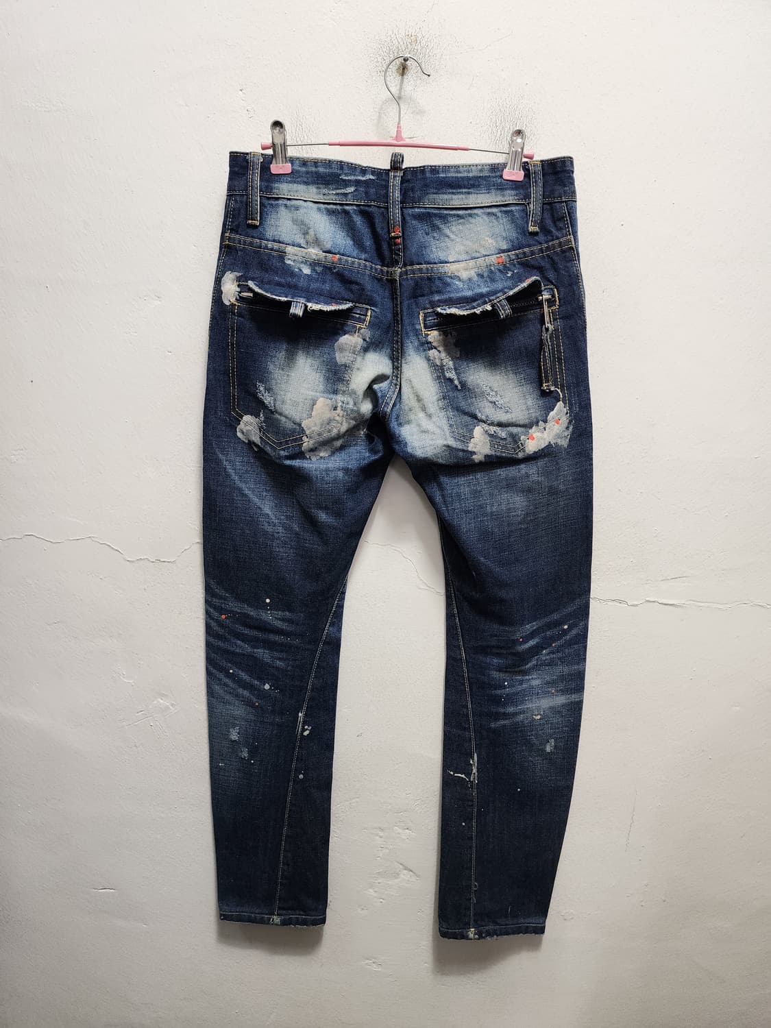 디스퀘어드2 지퍼 콜마이너 데미지 워싱 청바지 상품이미지2