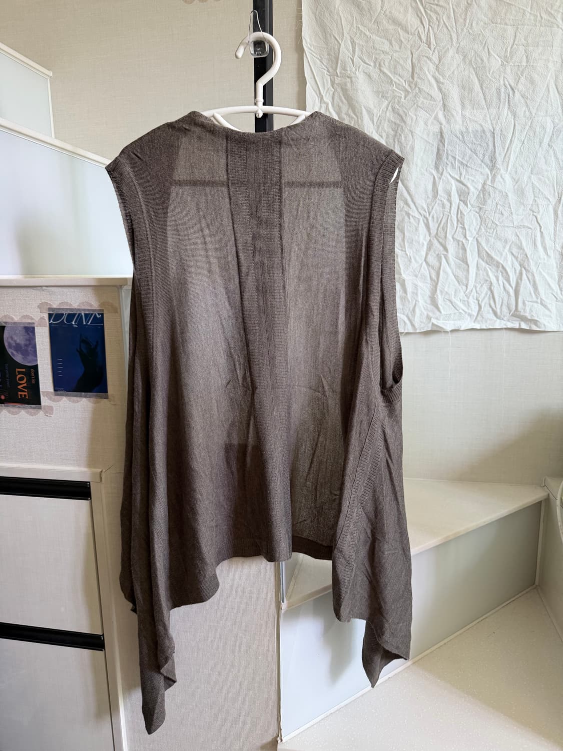 SET) 셔링 슬리브+모리 언발 베스트 가디건 상품이미지6