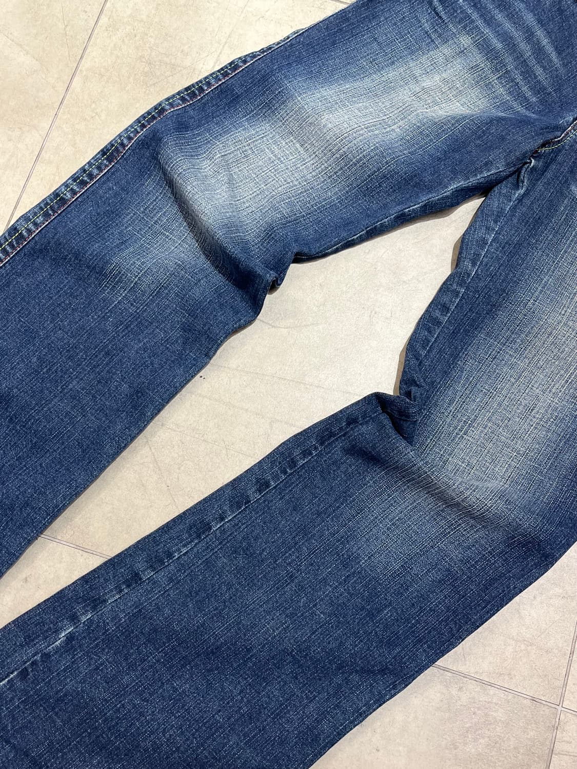 일본 빈티지 락펑크 포켓 자수 와이드 데님 팬츠 상품이미지8