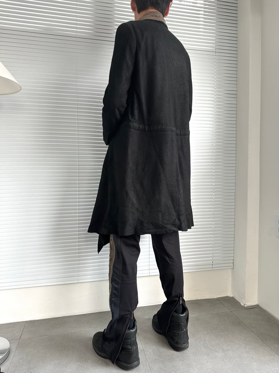 아이작 세럼 디어스킨 드레이프 레더 자켓 상품이미지5