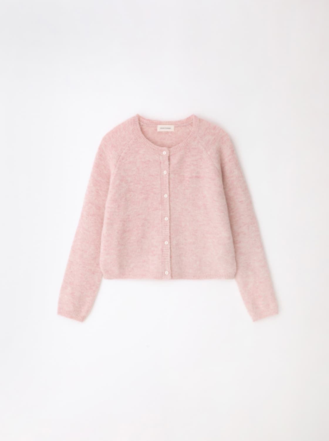 [위드아웃썸머] essential logo cardigan_pink 상품이미지1